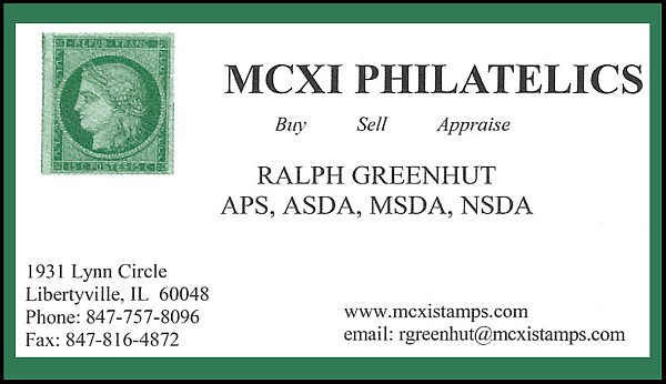 MCXI Philatelics - Buy, Sell, Appraise (Ralph Greenhut)