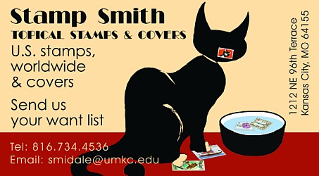 Stamp Smith - Topical Stamps and Covers (please call - no website available)