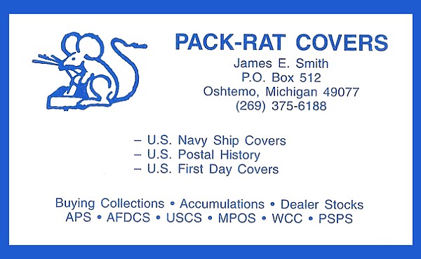 Pack-Rat Covers - Buy Collections, Accumulations and Dealer Stocks (James E. Smith; no website)